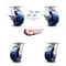 Service Caster 5 Inch Kingpinless Solid Poly Wheel Caster Swivel Locks 2 Brakes SCC, 4PK SCC-KP30S520-SPUR-SLB-BSL-2-BSL-2 - alternate 6